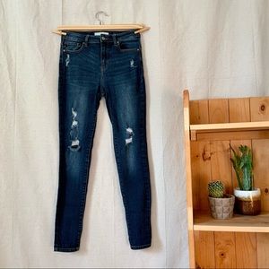 KanCan Distressed Skinny Jeans Dark Wash